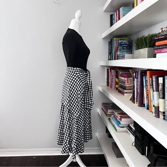 Maje rapri black and white gingham dress size 1 small - Picture 10 of 16